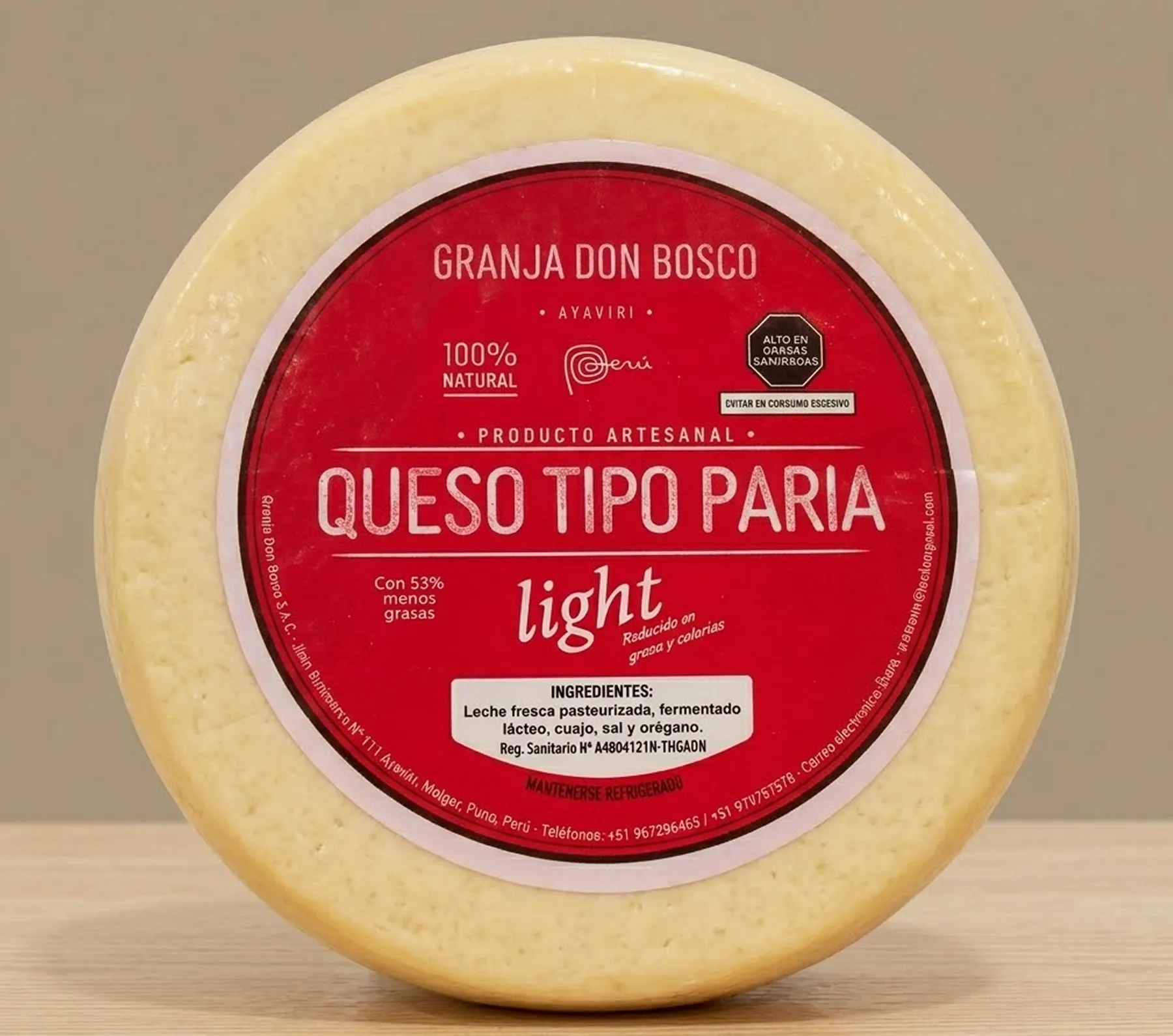 Queso Tipo Paria Light